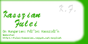 kasszian fulei business card